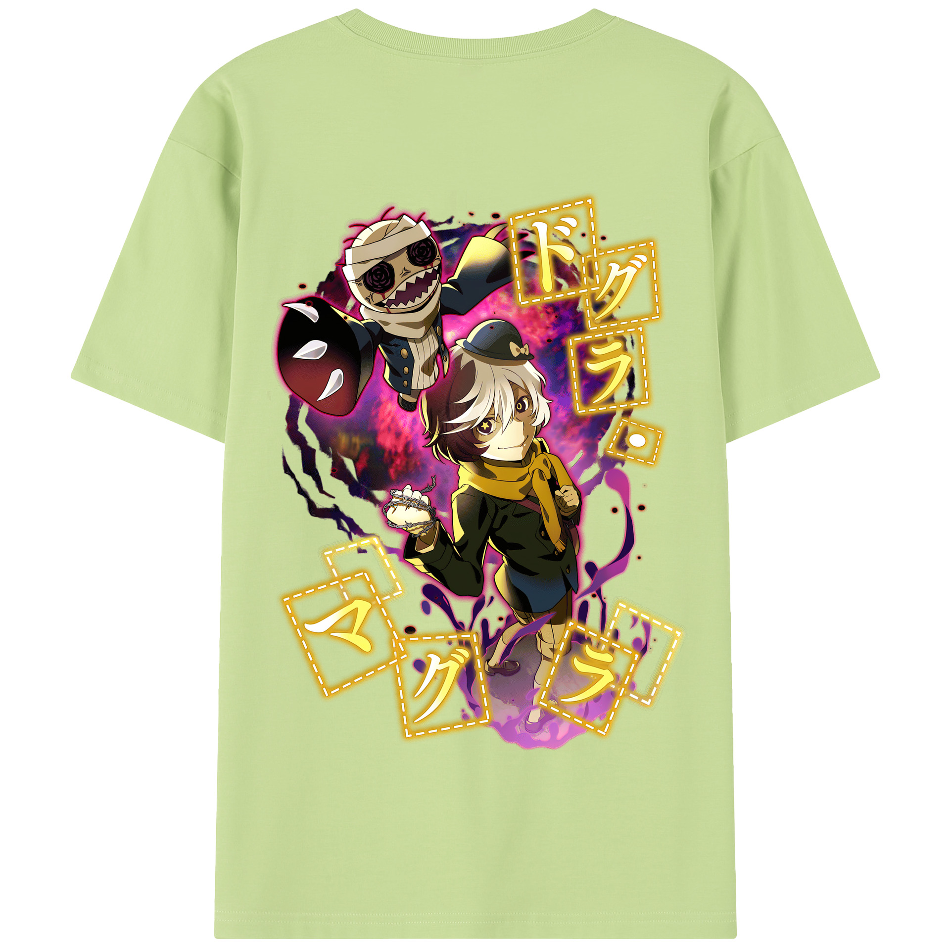 （画像用） 文豪ストレイドッグス Bungo Stray Dogs 綿100％半袖Tシャツ（背面プリント）